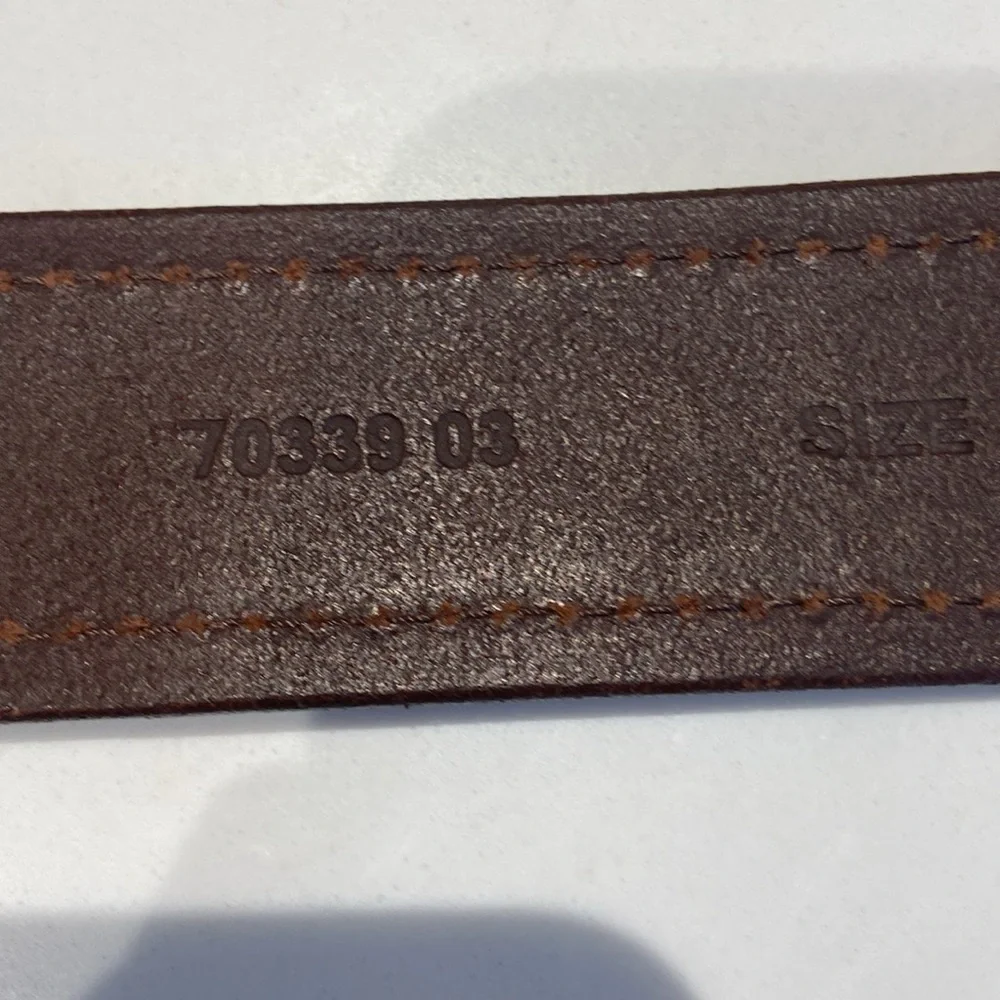 Men's Brown Leather Belt. Size 36